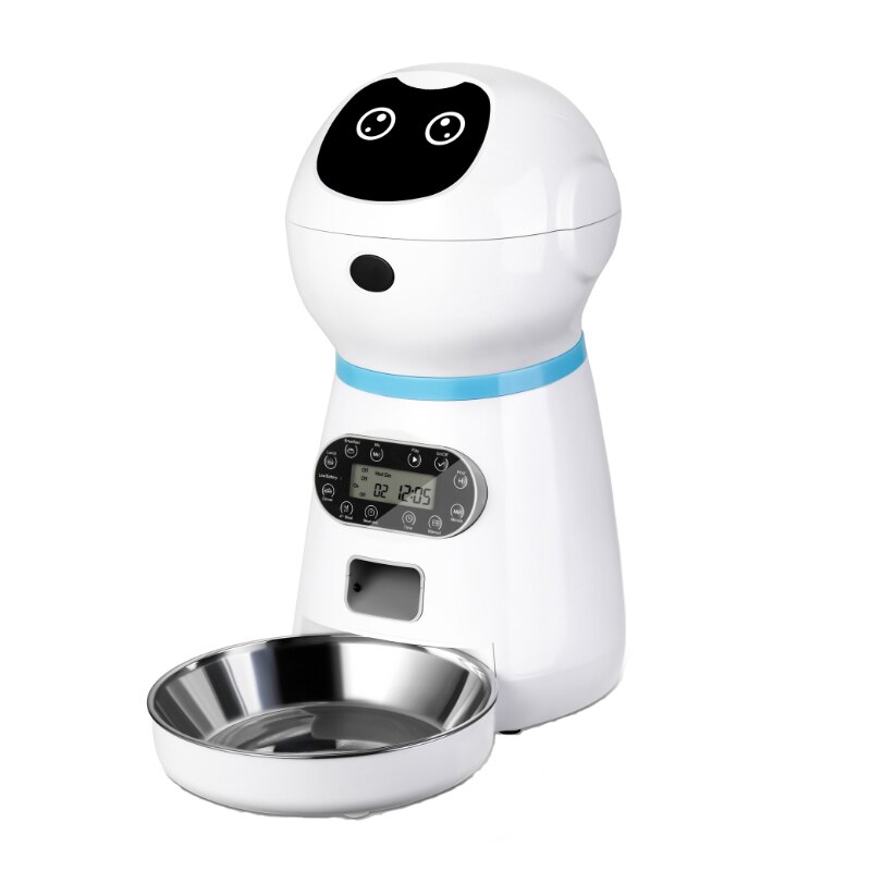 6l 4.5l 3.5l automatisk smart slow food foderautomat til kæledyr timing foderautomat kat hund elektrisk tørfoder dispenser foder 24 timers timer: 3.5l- foderautomat b