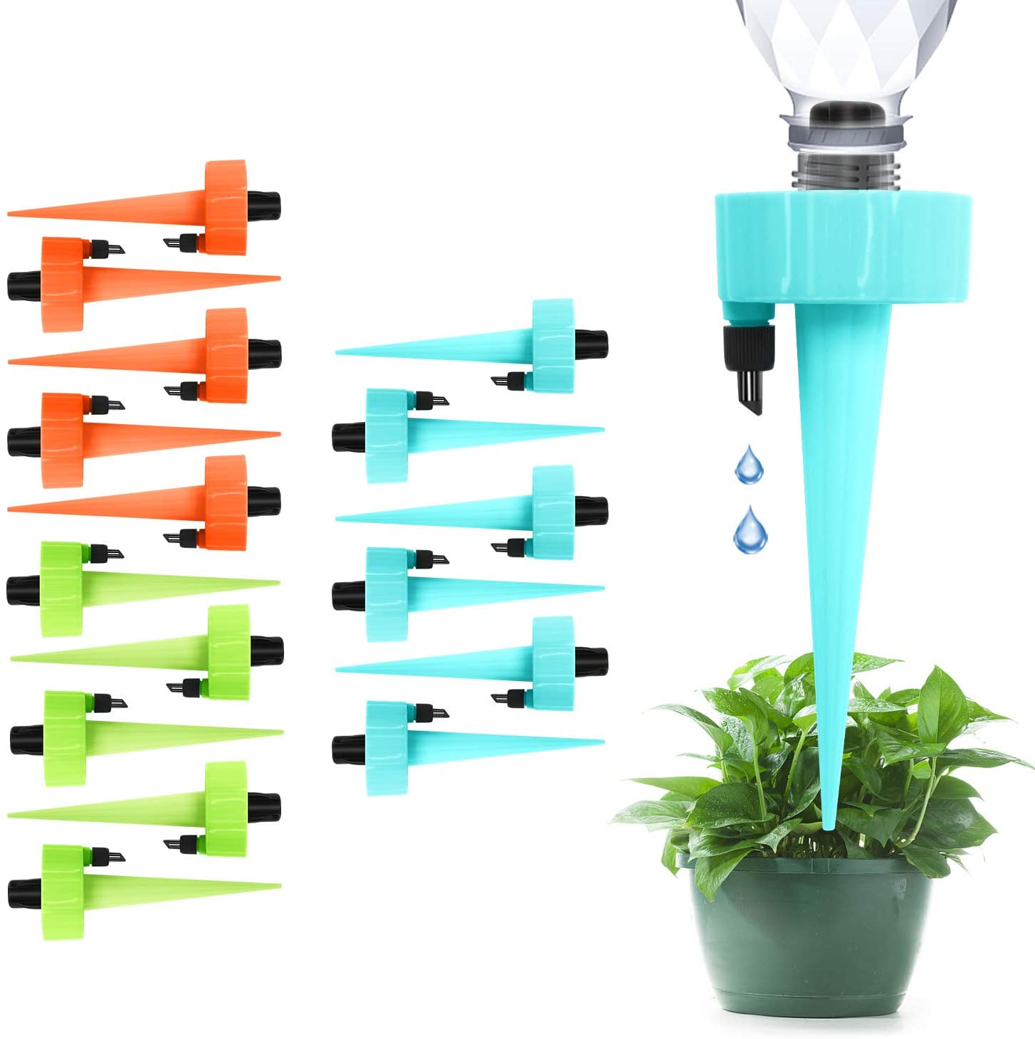 6/12/24/36PCS Self-contained Auto Drip Irrigation Watering System Automatic Watering Spike for Plants Flower Indoor Household