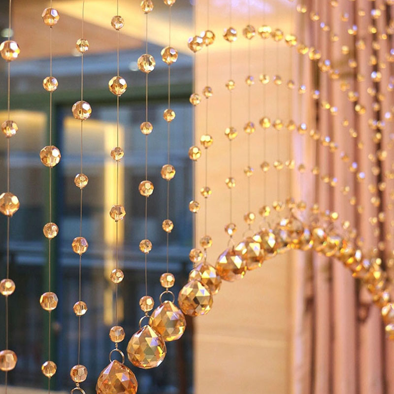 1m/1 stücke Acryl Kristall Perle Vorhang Hochzeit DIY Party Dekoration Moderne Wohnzimmer Vorhang Kristall Fenster Vorhang TSLM1