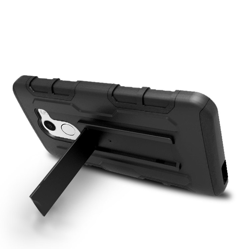 Heavy Duty Hybrid Rugged Case Belt Clip Holster Shockproof Cover For Alcatel A30 Fierce / A30 Plus / Walters /TMOBILE REVVL