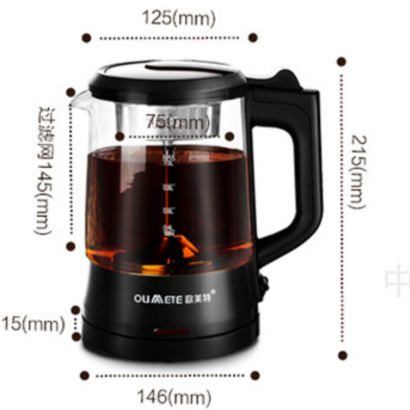 Electric kettle coffee maker tea maker black pu 'er Glass electric kettle steam teapot automatic -type set electric tea kettle