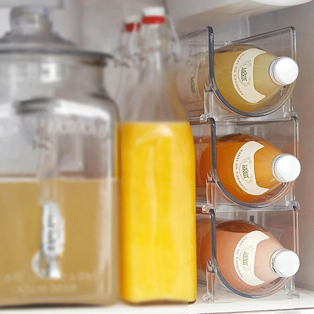 Weinregal-Halfter, Acryl, transparent, Weinregal, Aufbewahrungsorganisator, stapelbar, Bierhalter, Kühlschrank, stehende Flasche, Weinregal