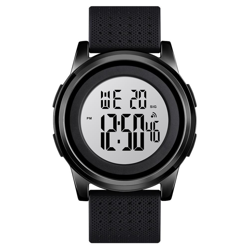 Skmei Digitale Horloge Mannen Lichtgevende Mode 50M Waterdichte Outdoor Sport Horloges Schokbestendig Pu Strap Stop Horloge 2Time Klok 1502