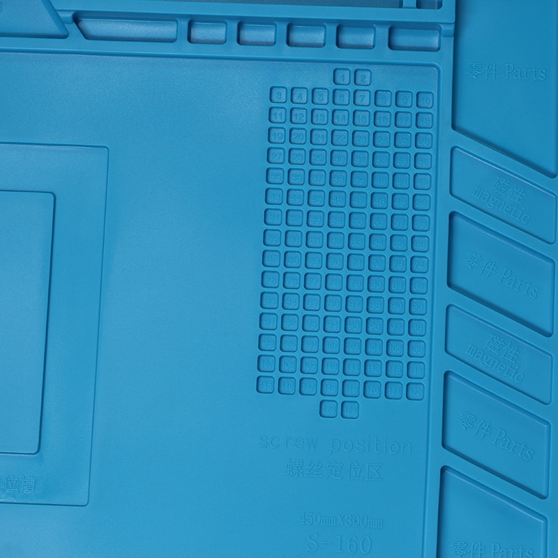 Heat Insulation Silicone Soldering Pad Mat Desk Maintenance Platform For Repair Station With Magnetic s-160 s-170