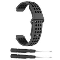 Voor Garmin Forerunner 220 230 235 630 620 735 Smart Horloge Nylon Sport Band Strap Wrist Band Horloge Band: gray black