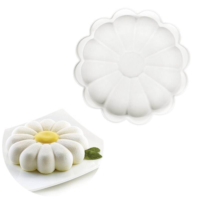 Moldes de silicona para pasteles con de margaritas, 1 o 6 celdas, juego de utensilios para hornear postres, molde para Mousse de cocina, herramientas de pastelería para fiestas