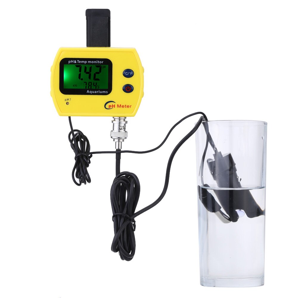 Hoge Precisie pH & TEMP Meter Professionele Online pH Meter voor Aquarium Draagbare Zuurweger Fijne Drinkwater Analyzer