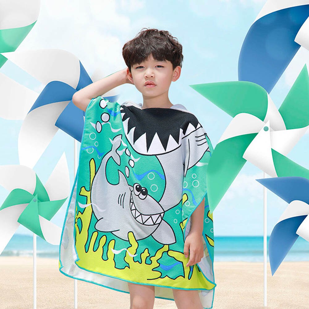 Hooded Badhanddoek Kids Peuter Katoen Zachte Poncho Handdoek voor Bad Strand Zwembad