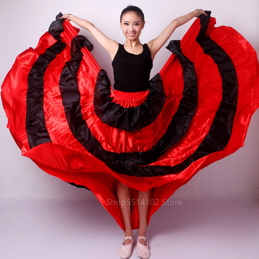 Kvinder spansk flamenco kostume dans nederdel scene performance konkurrence stor swing kjole sigøjner stil ballet tyrefægtning kostumer