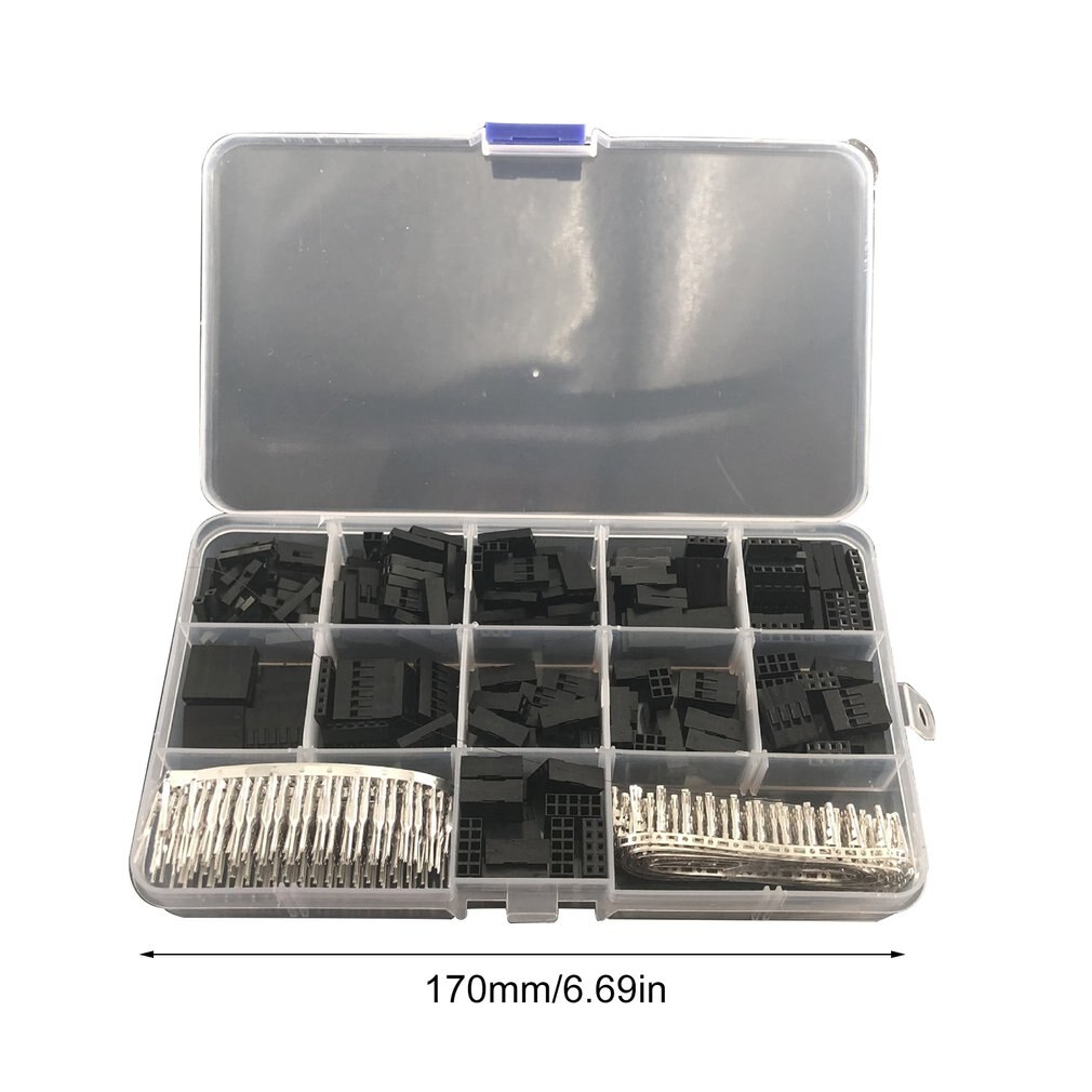 Kit de connecteurs Dupont pour câbles jumpers, 620mm, 2.54 pièces, broches mâles et femelles à sertir