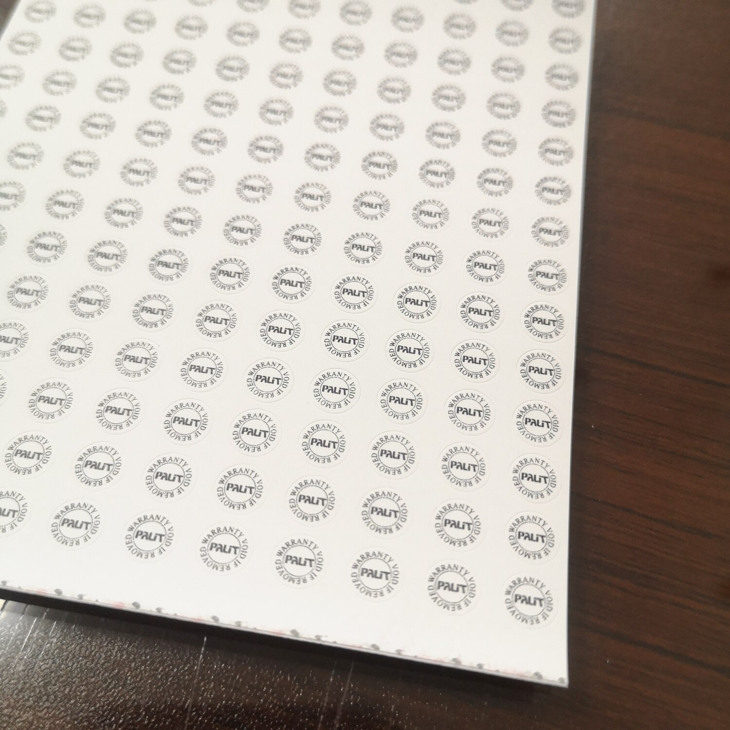 300 pcs of 6 mm PALIT WARRANTY VOID IF REMOVED Brittle Material Seal Stickers V48