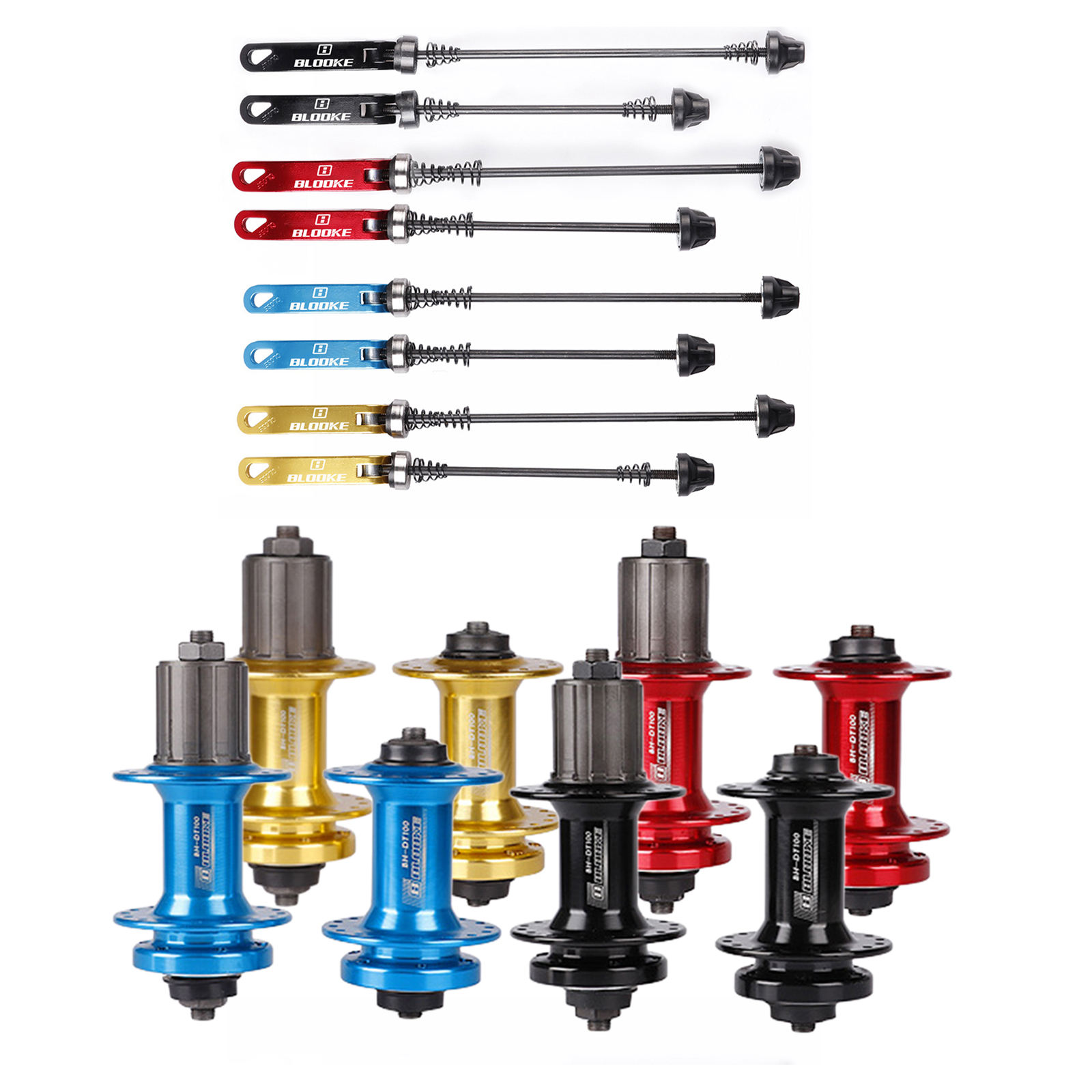 Buje de rodamiento de bolas delantero y trasero para bicicleta de montaña MTB, 32 orificios, liberación rápida 7-11 para buje de freno