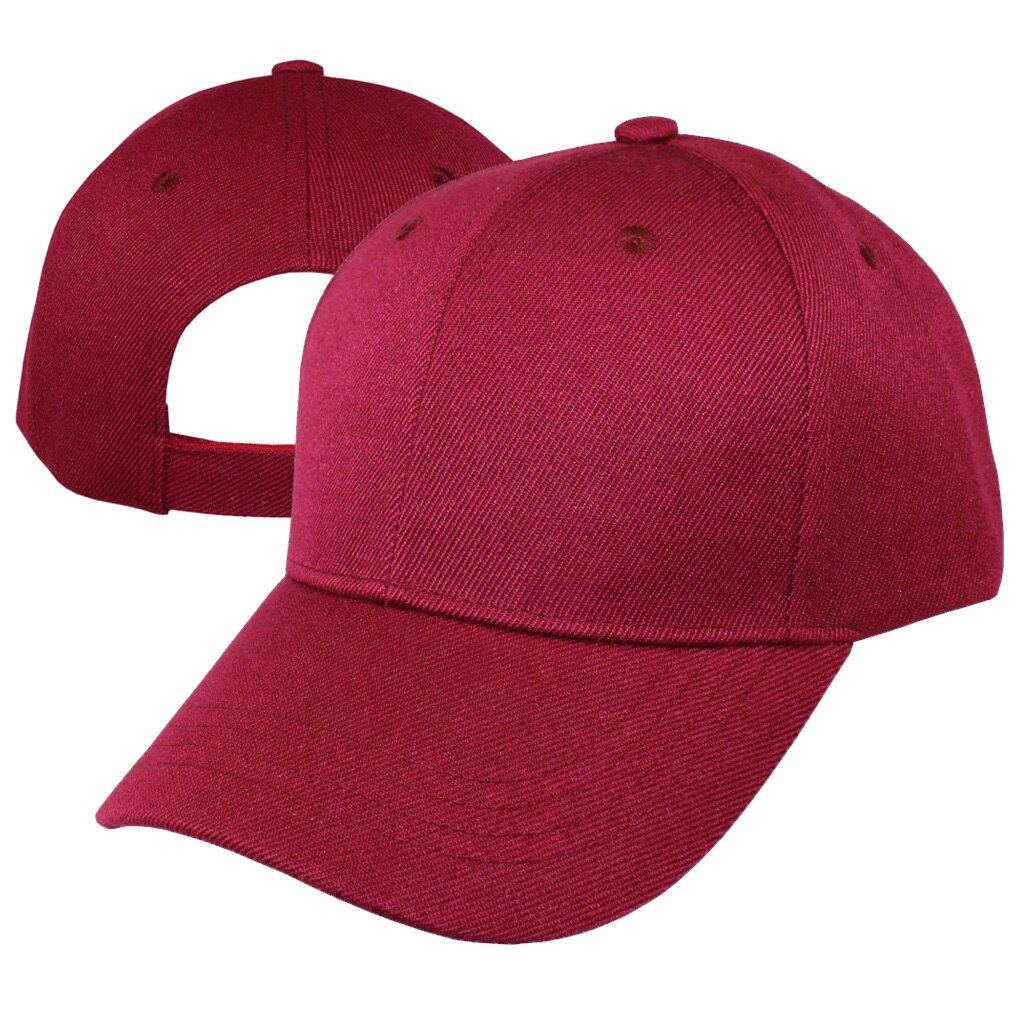 Gorra de béisbol Lisa ajustable Unisex, sombrero clásico de 6 paneles, ropa deportiva para exteriores, 10 colores: Maroon