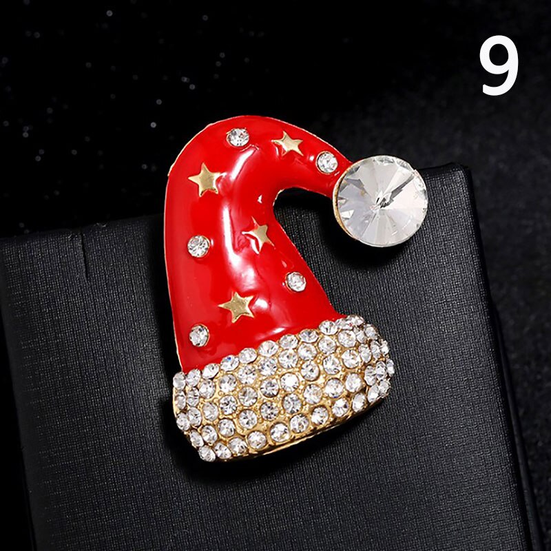 Portable Christmas Pins Wreath Ladies Brooches Lots Shape Brooch Pin: N9