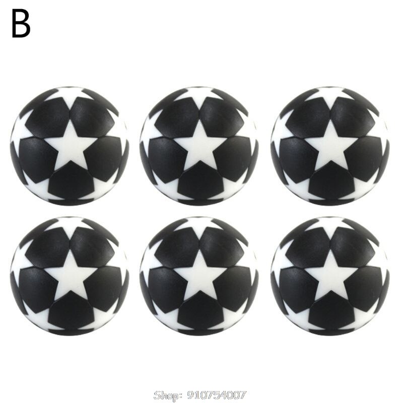 6pcs 32mm Table Soccer Fussball Football Machine Accessories Replacements Black and White Ball Kids Indoor Game D18 20: B
