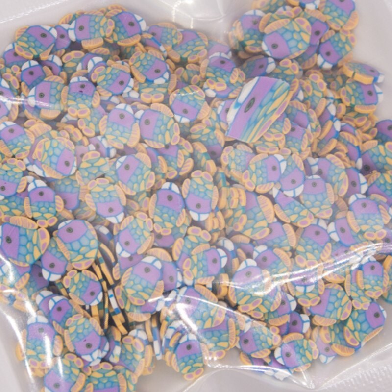 30g Auge Pilz Nette Bär Fisch heiser bilden Polymer Ton Scheiben Streusel für Handwerk Machen DIY Schlamm zu Filtern Acryl Harz füllstoff: 9 klein Fisch