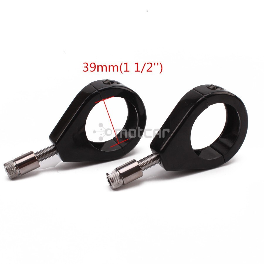 2x Chrome Motorcycle Turn Signal Bracket 39mm Front Fork Relocation Clamps Mount Indicator For Harley Davidson