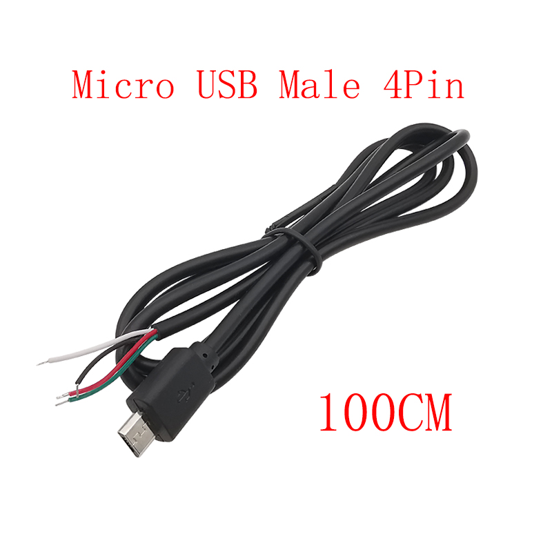 Micro USB Male Female Socket Power Supply Cable 2 / 4 Pin Wire Micro USB Plugs Jacks DIY Charging Data Cord Extension Connector: green / 5-9Pcs