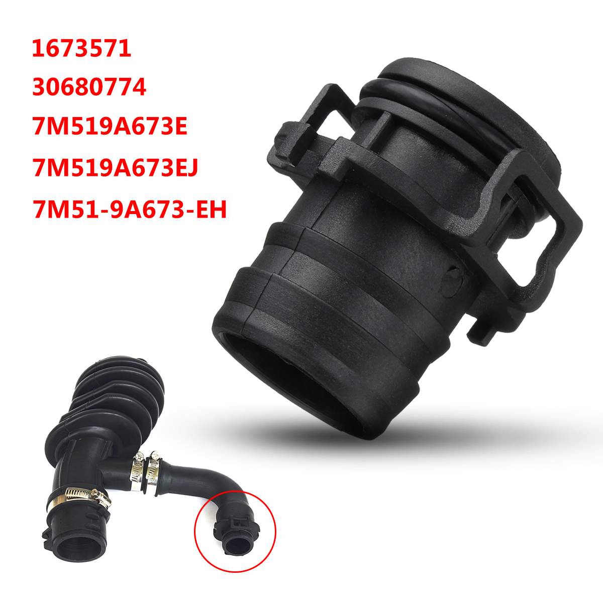 Car Air Filter Flow Intake Hose Pipe Clip for Ford /Focus /C-Max 2003 7M519A673EJ 30680774 7M519A673E