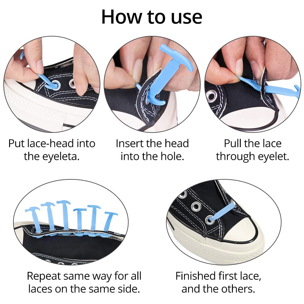 Lacets élastiques en Silicone pour baskets, sans attaches, faciles à mettre et à enlever, pour paresseux, unisexe, 12 pièces/1 ensemble