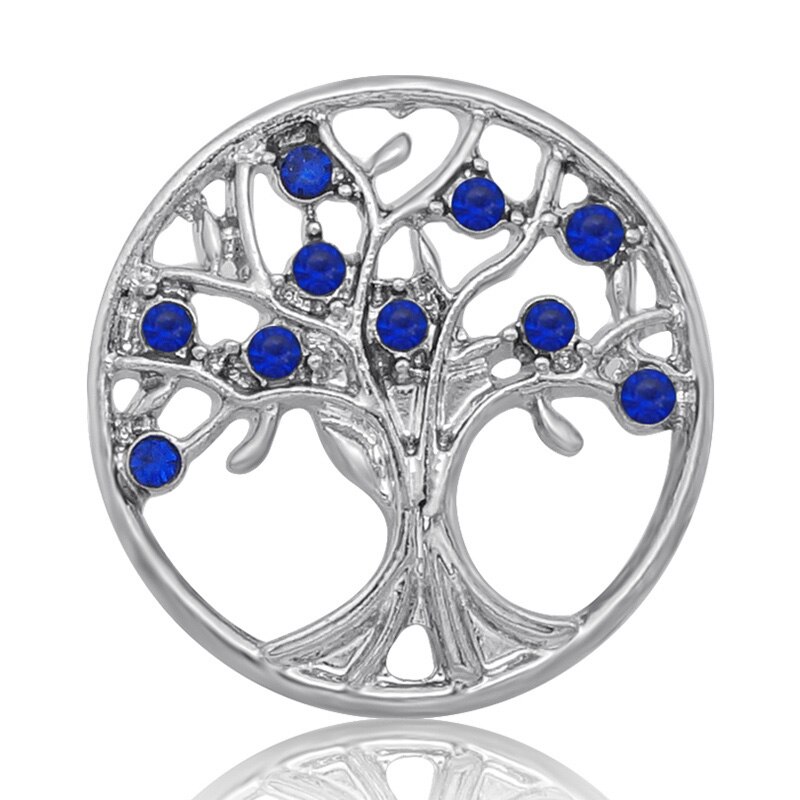 KZ1454 colorful rhinestone Hollow Life tree 20mm snap buttons for 18mm snap bracelet snap jewelry