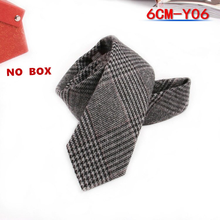 Corbata estrecha de lana de para el trabajo masculino, corbata informal para el novio de la boda, corbatas de 6CM, corbata Formal, corbatas para el novio, para hombres