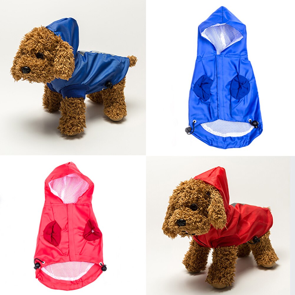 Dog Raincoat Pet Dog Waterproof Rain Proof Hooded Raincoat Elastic Band Breathable Jacket