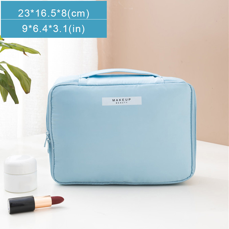 Kosmetikpung til kvinder, rejsetaske, vandtæt toiletartikler, skønhedsorganisator, dame, kosmetikpung, bærbar, håndholdt rejsetaske, toilettaske: Lyserød