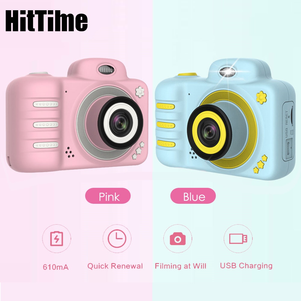 HitTime 8MP Mini Children Camera Educational Photograph 2.4&quot; Full HD 1080P Children Digital Camera Toys For Kids Birthday