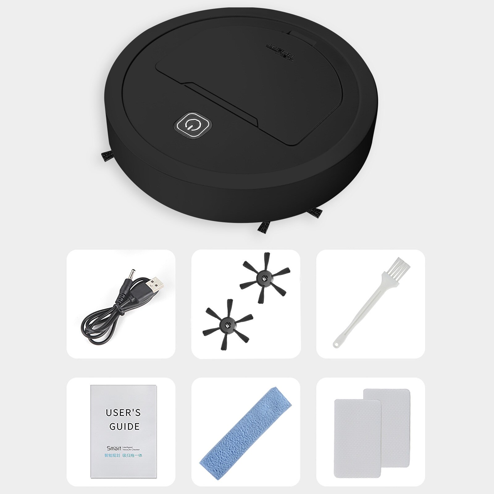 Three In One Intelligent Sweeping Robot Vacuum Cleaner Rechargeable Vacuum Dry And Wet Lazy Broom For Both Dry And Wet Use Pool