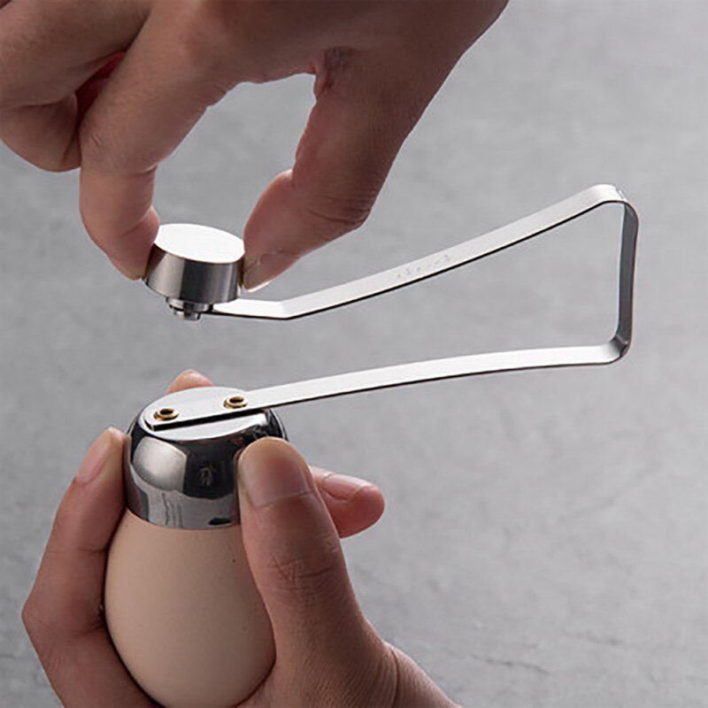 Stainless Steel Boiled Egg Scissors Topper Cutter Shell Opener Raw Egg Cracker Separator Kitchen Tools Eggs Cutter Knocker·