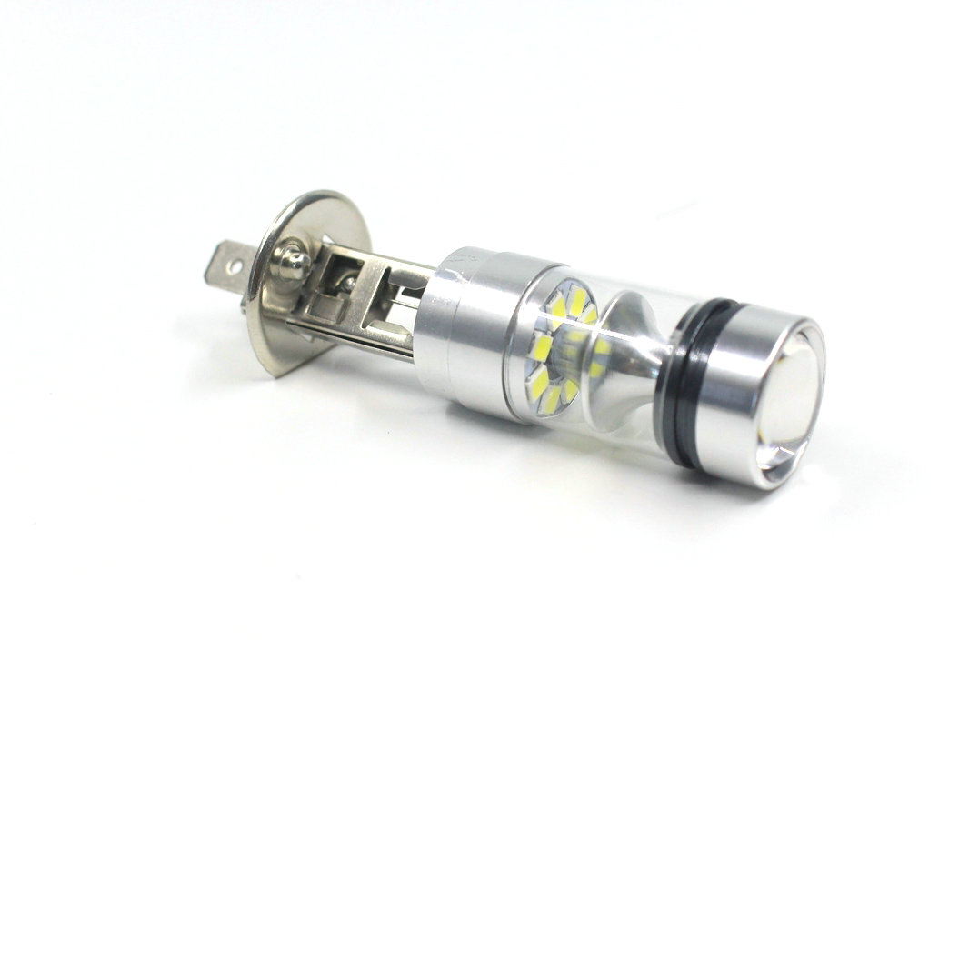 2 Stuks 100W 12V H1 20LED Koplamp Mistlamp Auto Blub Drl Licht Lamp H1 Led Lamp Led mistlamp