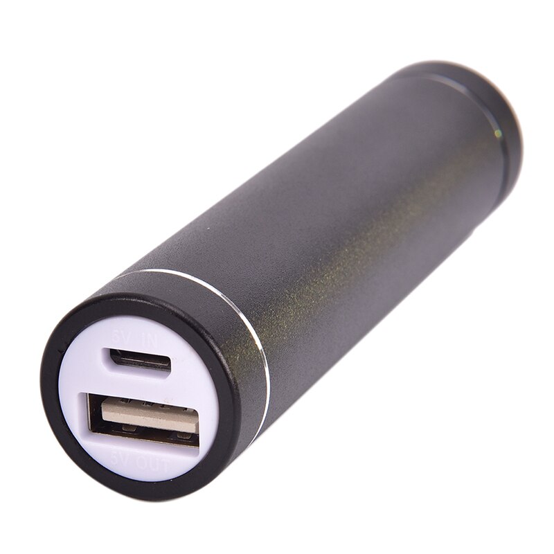 Bærbar diy 2600 mah ekstern usb power bank box batteri 18650 batterioplader til mobiltelefon (intet batteri): Sort