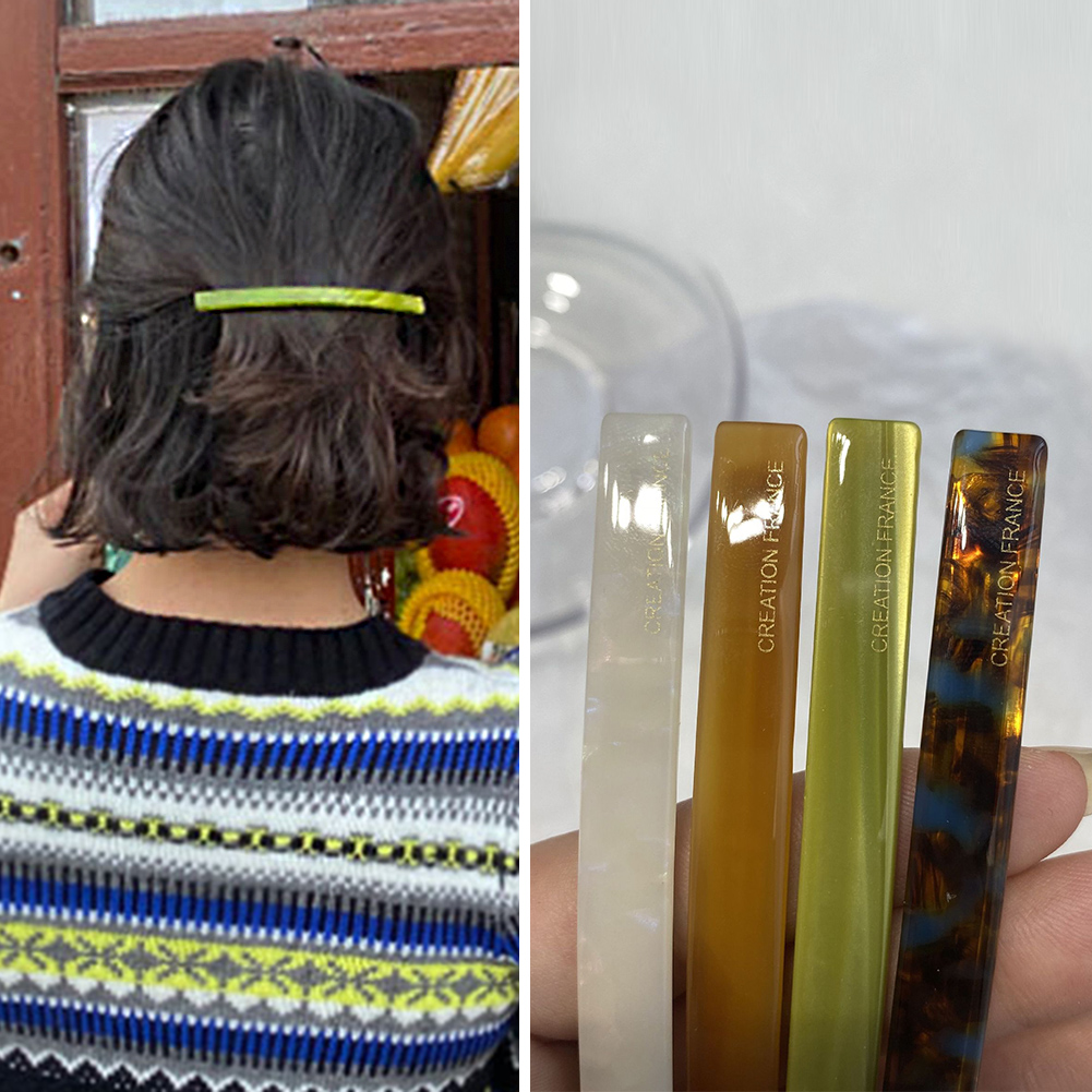 Version coréenne du fruit rafraîchissant vert perle blanc mot clip printemps pince à cheveux queue de cheval clip cheveux courts demi cheveux mince clip