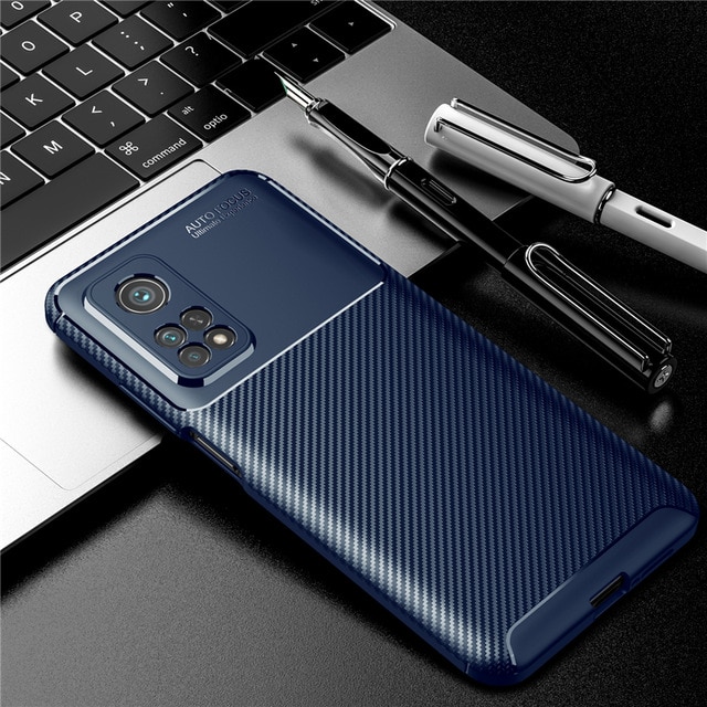 mi10t pro case bumper silicone slim carbon fiber back cover for xiaomi mi10t case xiomi mi 10t 10 t t10 pro 5g shockproof coque: redmi k30s / blue