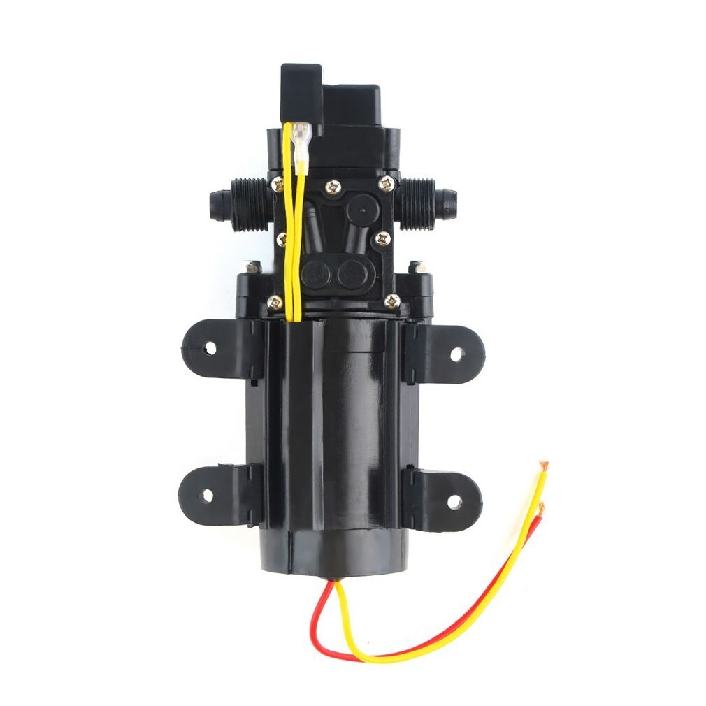 Dc 12v 60w motor høytrykksmembran vann selvpumpende pumpe 4.0l/ min vanntett automatisk pumpe svart