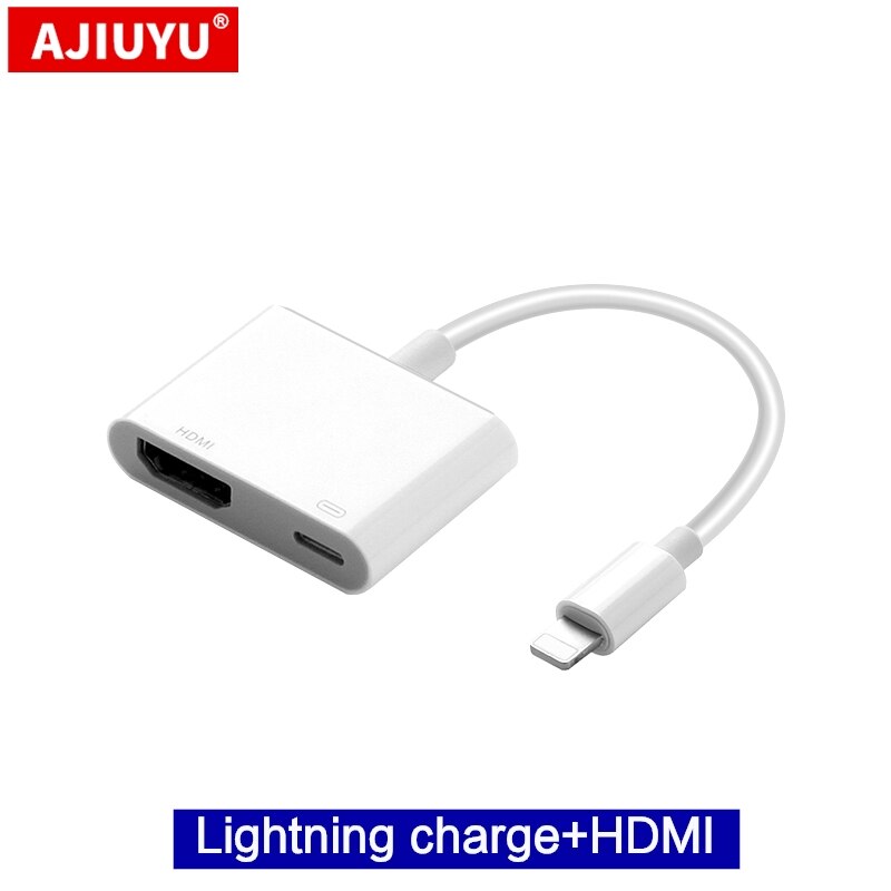 Ajiuyu Usb Lightning Otg Hub Voor Ipad Air 2 3 Pro Mini 4 5 10.2 9.7 10.5 Tablet Hdmi Adapter converter Aansluiten Toetsenbord Muis: Grey