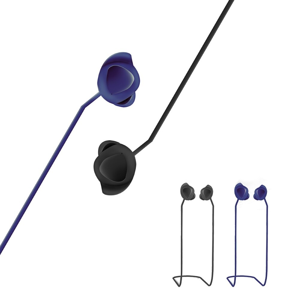 Voor Samsung Galaxy Knoppen Anti-Kras Siliconen Band Headset Transpiratie Oortelefoon Knoppen Opknoping Nek Touw Met Microfoon