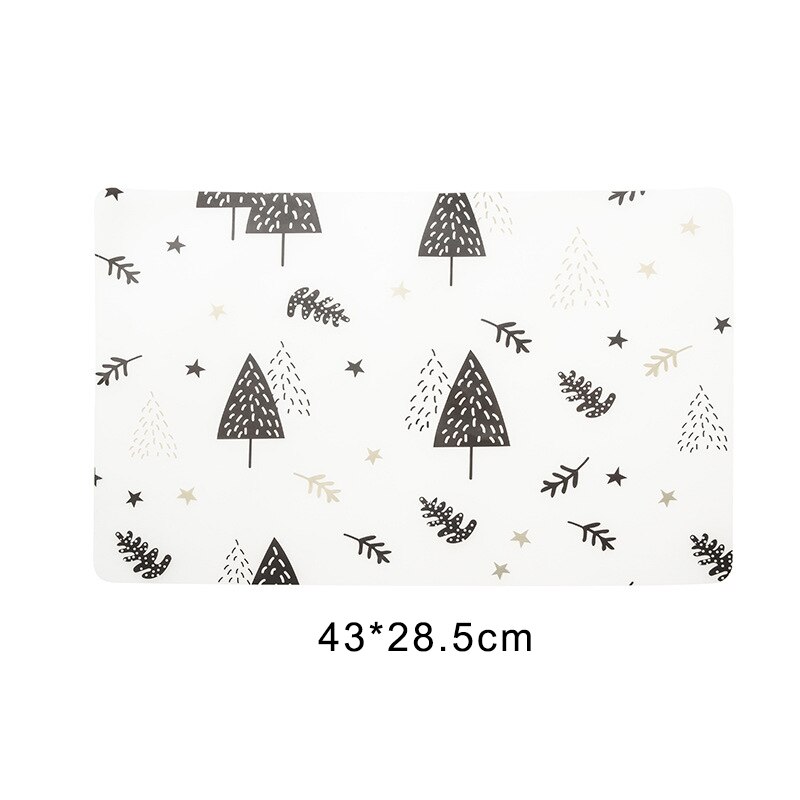 1pc antislip servies warmte-isolatiematten placemat anti-olie kom bord mat eva materiaal transparante placemats bekermat: Woud