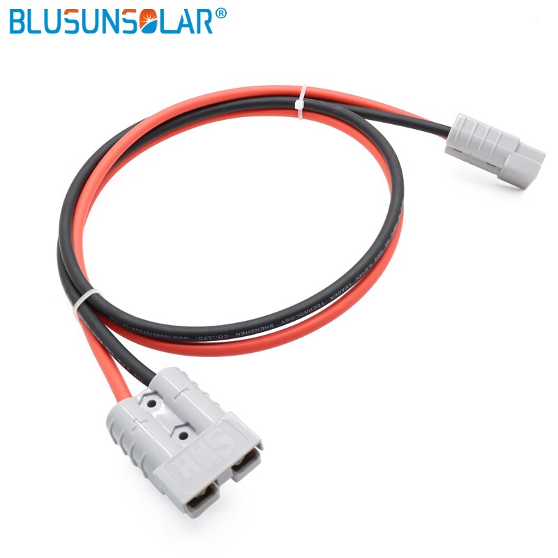 Battery DC Power Connector 50A 600V with 1-10m 4mm2 red black solar cable with power plug connector