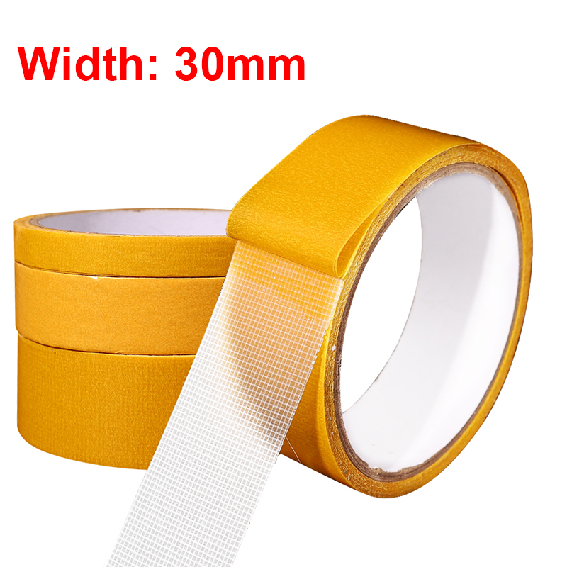 5M Strong Fixation Double Sided Tape Translucent Mesh Waterproof Super Traceless Cloth Base Tapes High Viscosity Adhesive Tape: Champagne
