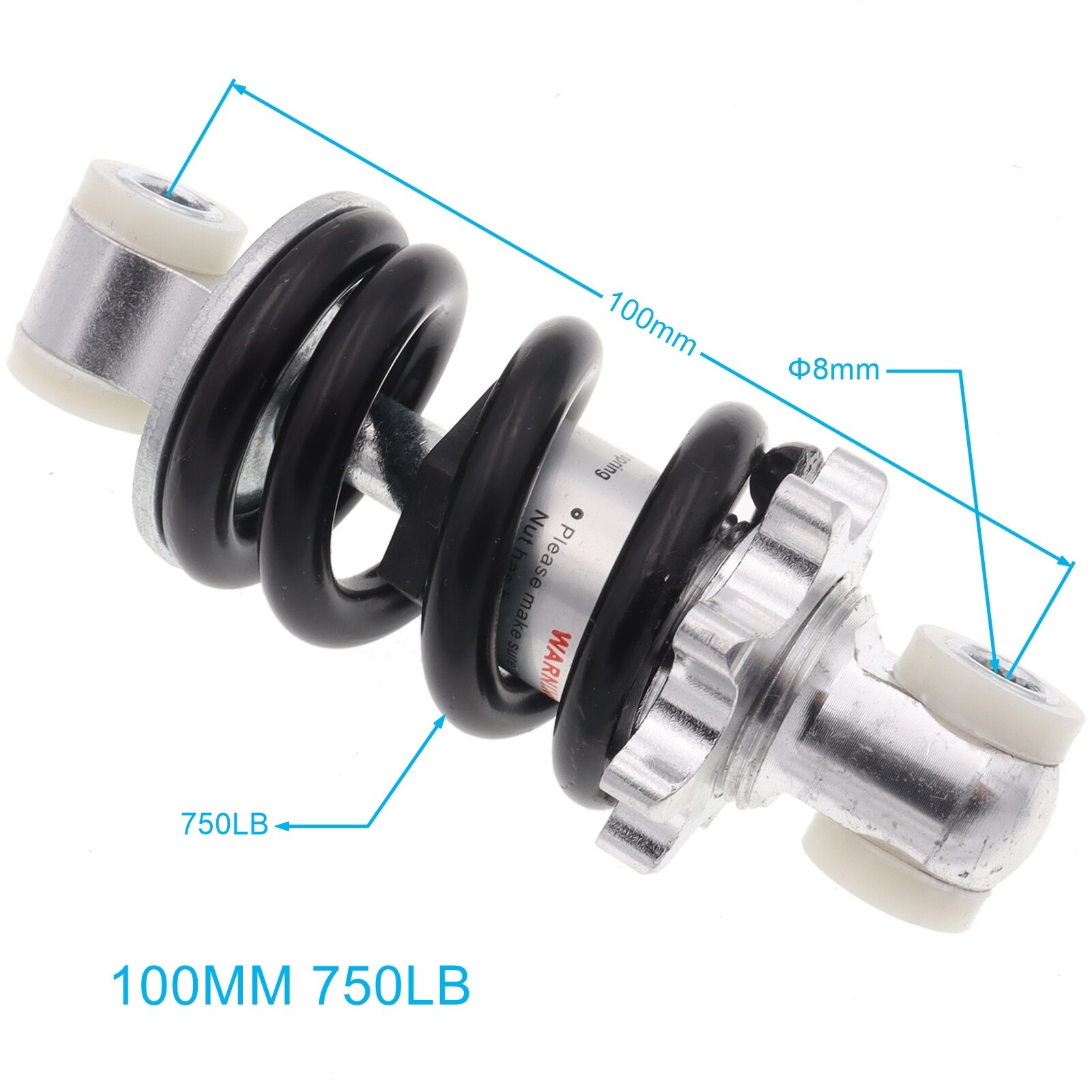 100mm/125mm/150mm/160mm/170mm/180mm/190mm/200mm Hinten Suspension Stoßdämpfer für 47cc 49CC Mini Elektrische Rolle Tasche Fahrrad