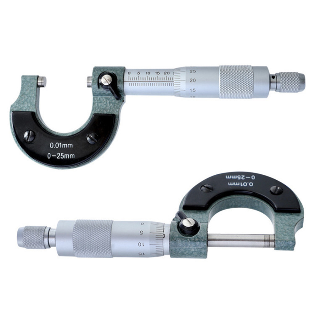 Mikrometer nøjagtigt måleværktøj 0-25mm 0.01mm udvendig ekstern metrisk gauge mikrometer maskinmester måling