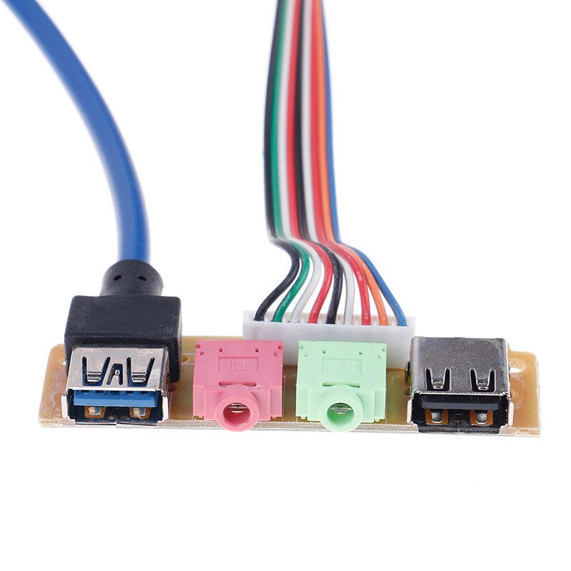 70cm Audio Front Panel Replace Cable 1pc USB 2.0+ 3.0 Port Chassis PC Computer Case 6.8cm x 2.0cm