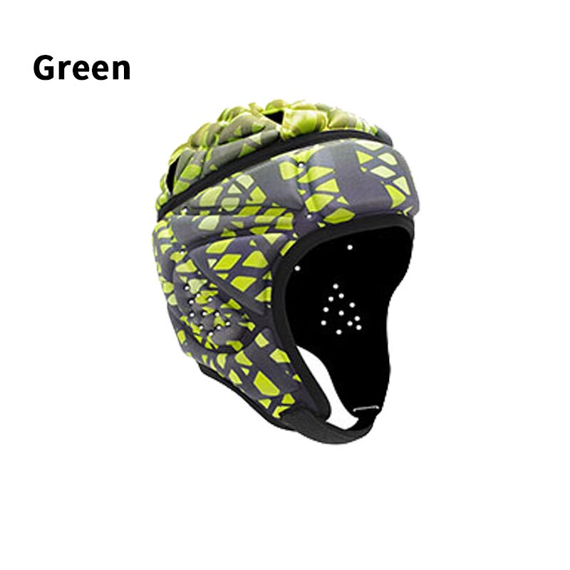 Sport Rugby Hoofdbeschermer Zachte Helm Vlag Amerikaanse Voetbal Helmen Gewatteerde Voetbal Hoofd Hoed Beschermende Hoofddeksels Crum Cap Mannen Volwassen: Green