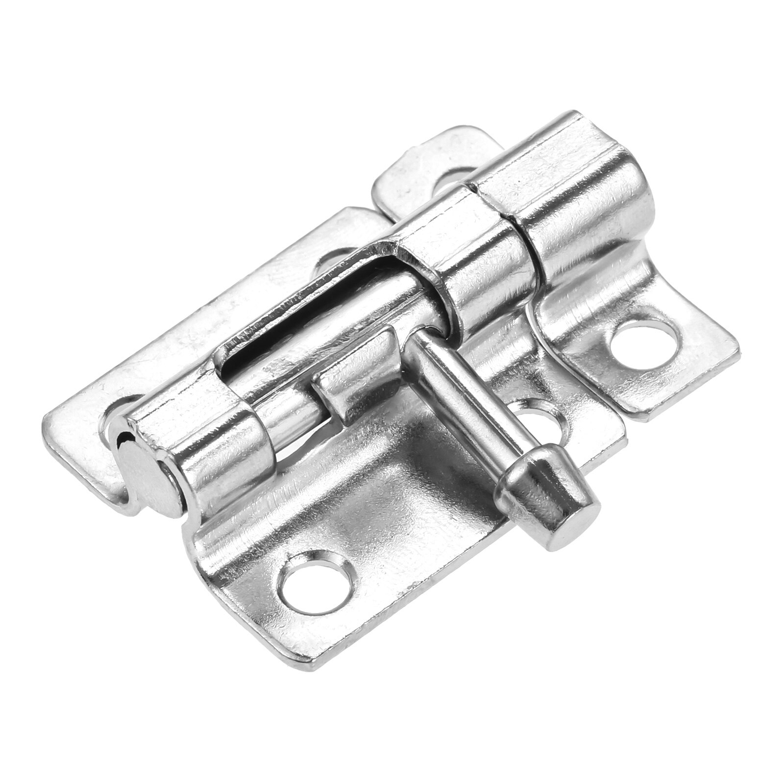 1PC Solid Sliding Bolt Latch Hasp Staple Gate Safety Lock Silver Metal Door Bolts Latch Door Hardware with Screws 41*30mm