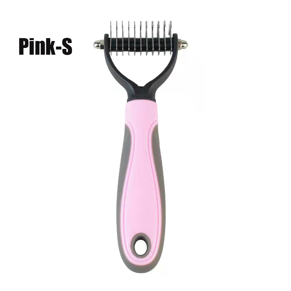 Professionele Pet Dehedding Borstel Hond Haar Verwijderaar Huisdier Bontknoop Cutter Puppy Kattenkam Borstels Honden Trim Shedding Benodigdheden: WHITE