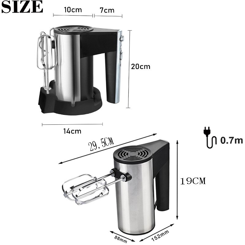 5 prędkości elektryczne miksery żywności ze stali nierdzewnej mikser ciasta trzepaczka robić jajek spirala ubijaczka, rózga robić kuchni gotowanie narzędzie ZH710