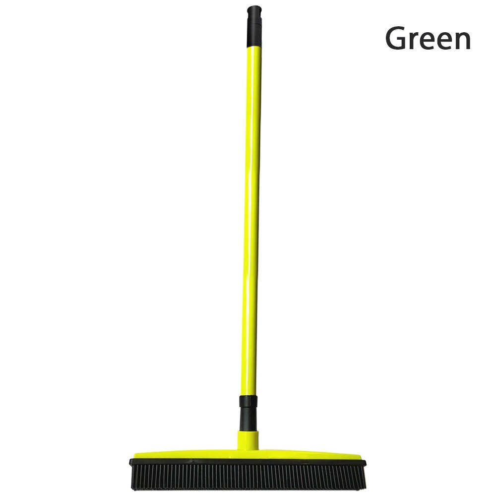 Vassoura de borracha dispositivo de remoção de fiapos de cabelo para animais de estimação cerdas telescópicas magia limpa vassoura rodo de borracha scratch cerdas longo empurrar vassoura: G