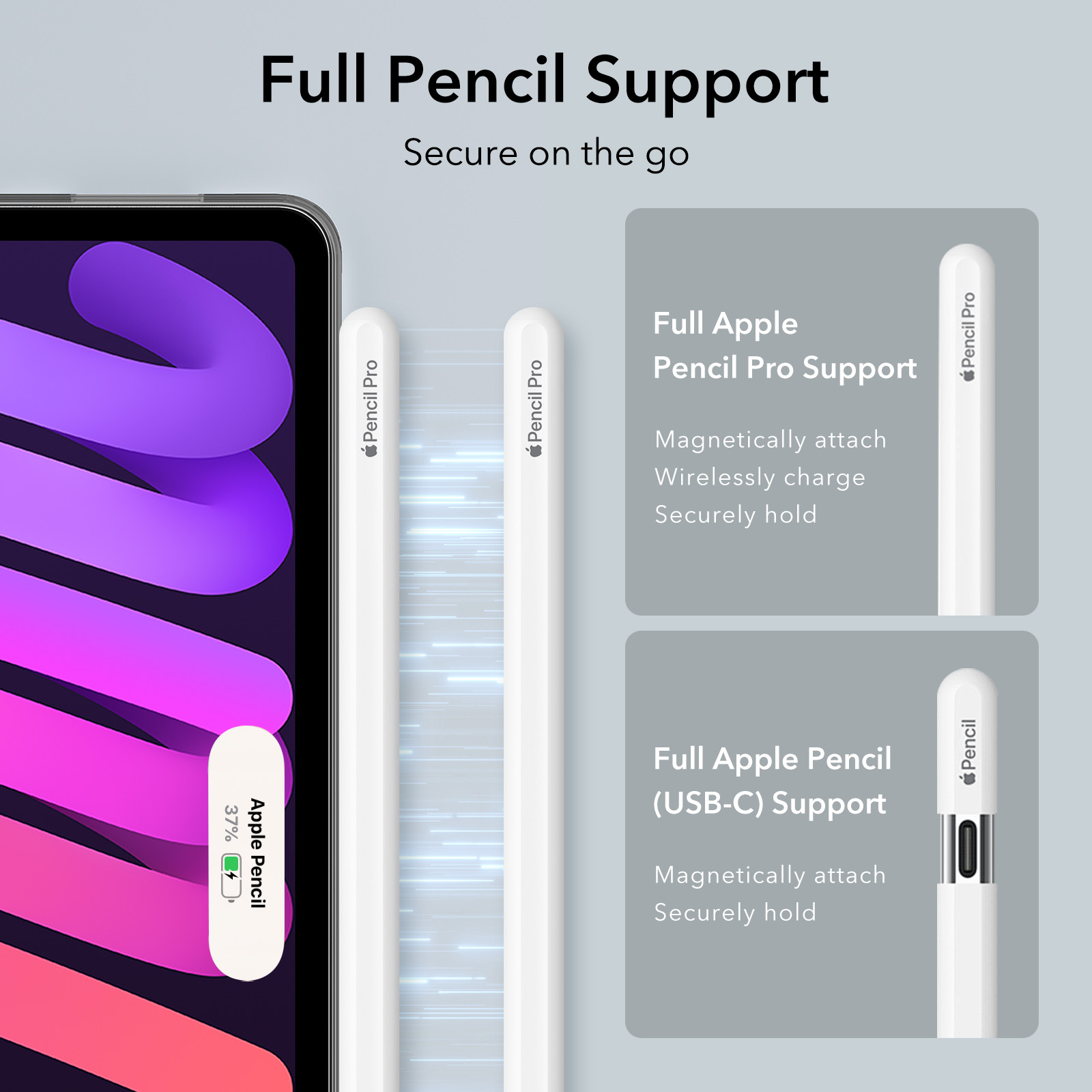 ESR para iPad Mini 7 Funda 2024 3 modos de soporte Funda para iPad Mini de 7. a/6a generación con soporte (2024) Funda Boost Kickstand